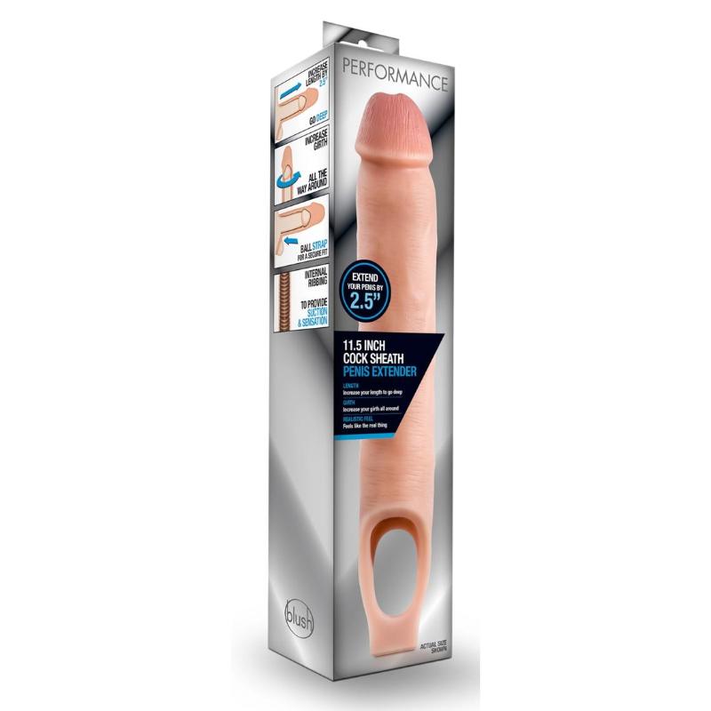 Extension De Pene Con Agarre "Performance" GIGANTE Color Piel (+8 Cms.)