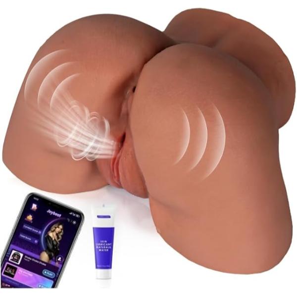 Muñeca torso bronceado con App y 12 modos de vibración y succión